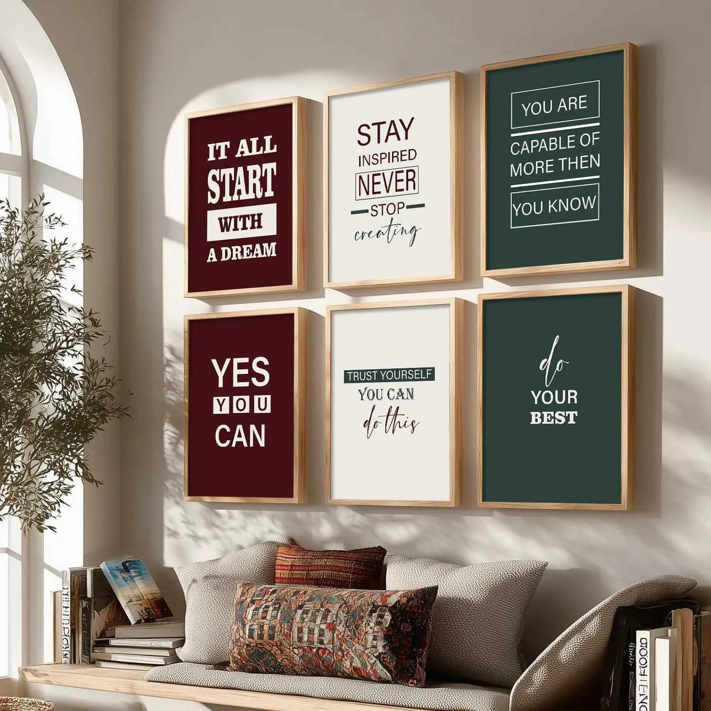 Motivational  Wall  Art Paintings with Frame for Wall Decor