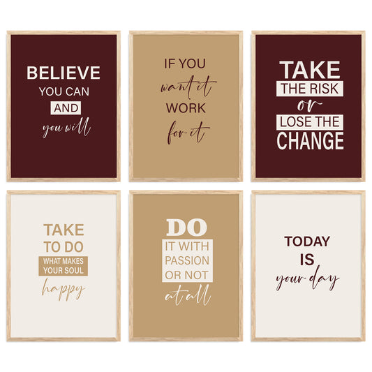 Motivational  Wall Art Paintings with Frame for Wall Decor
