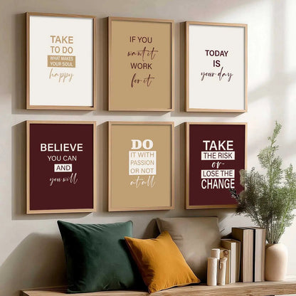 Motivational  Wall Art Paintings with Frame for Wall Decor