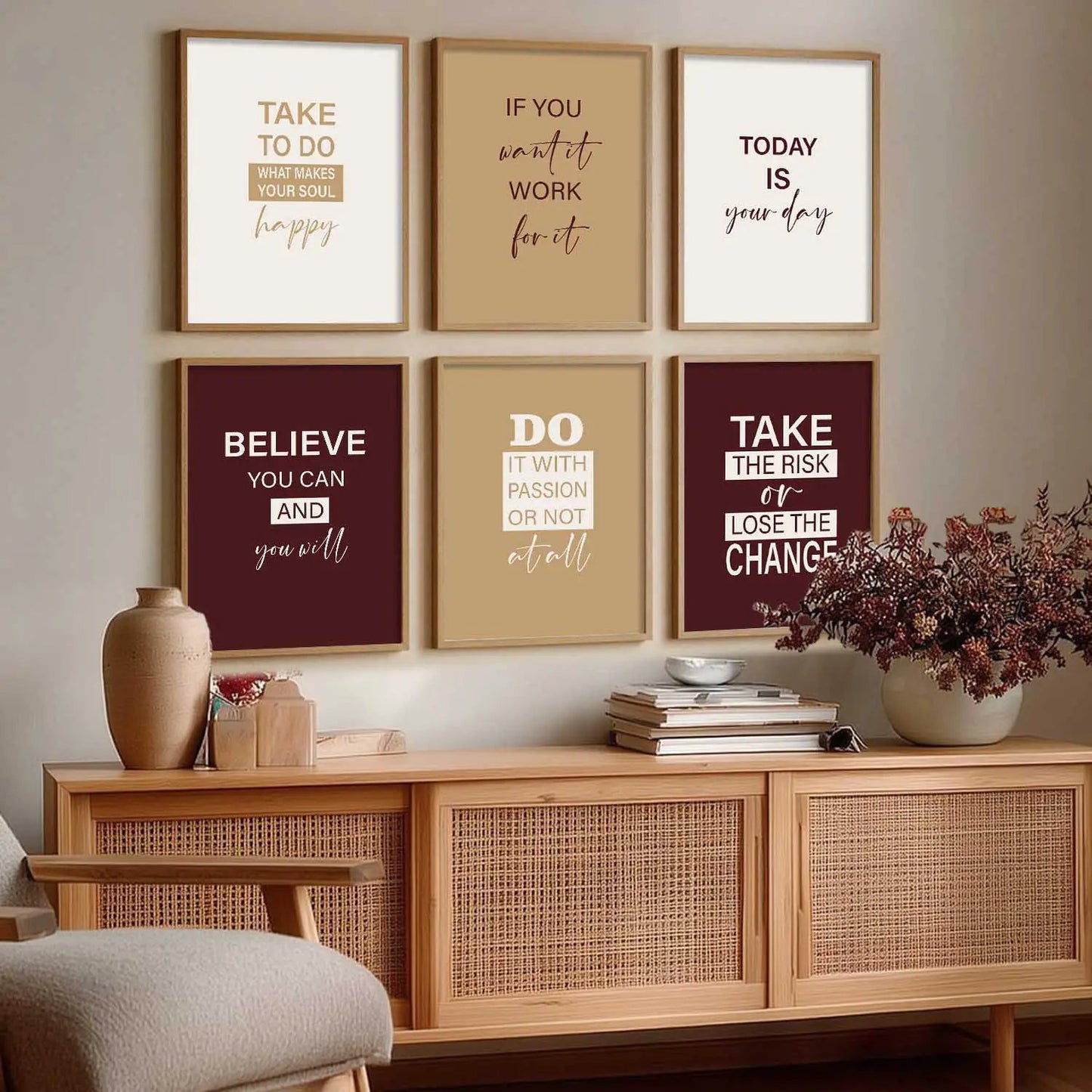Motivational  Wall Art Paintings with Frame for Wall Decor