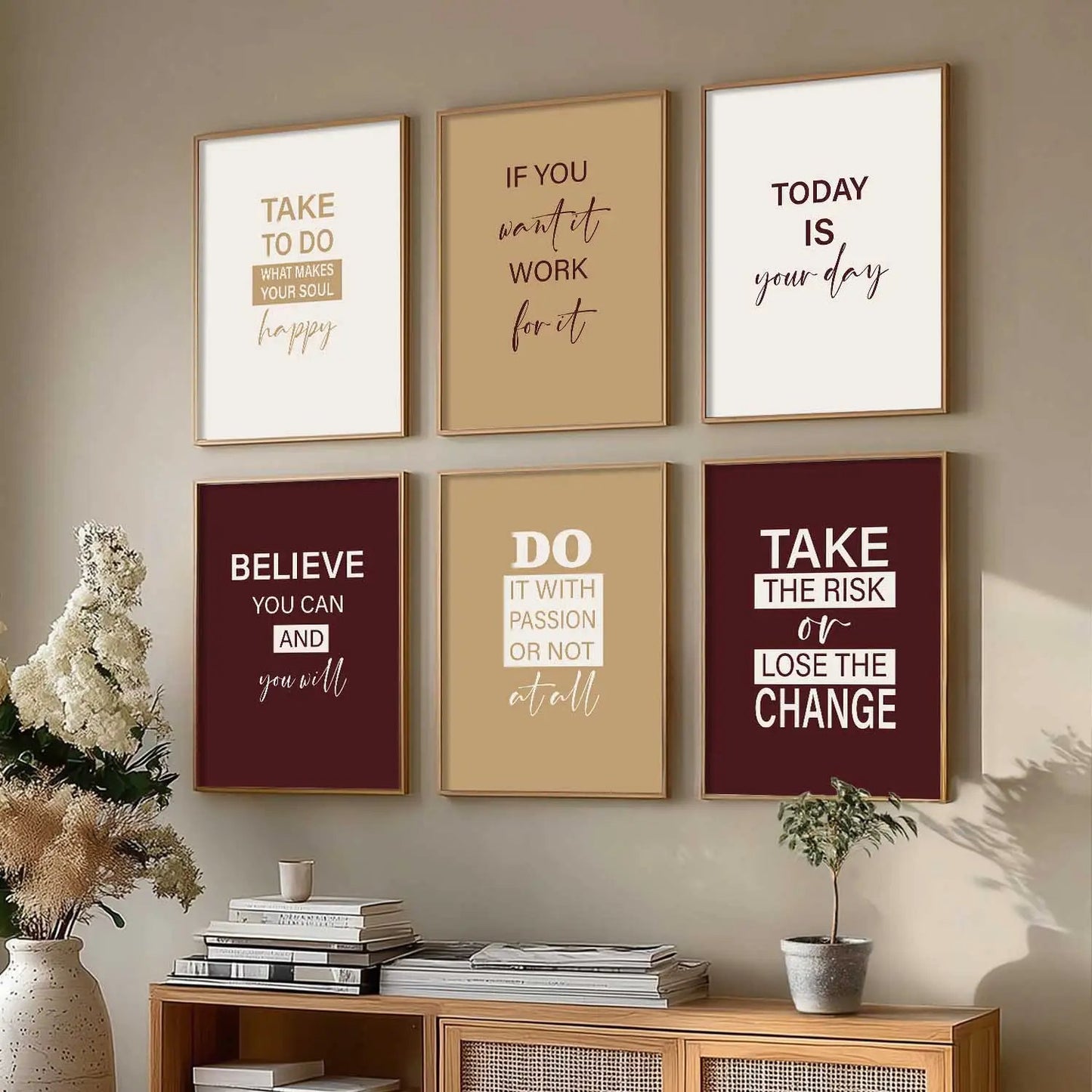 Motivational  Wall Art Paintings with Frame for Wall Decor
