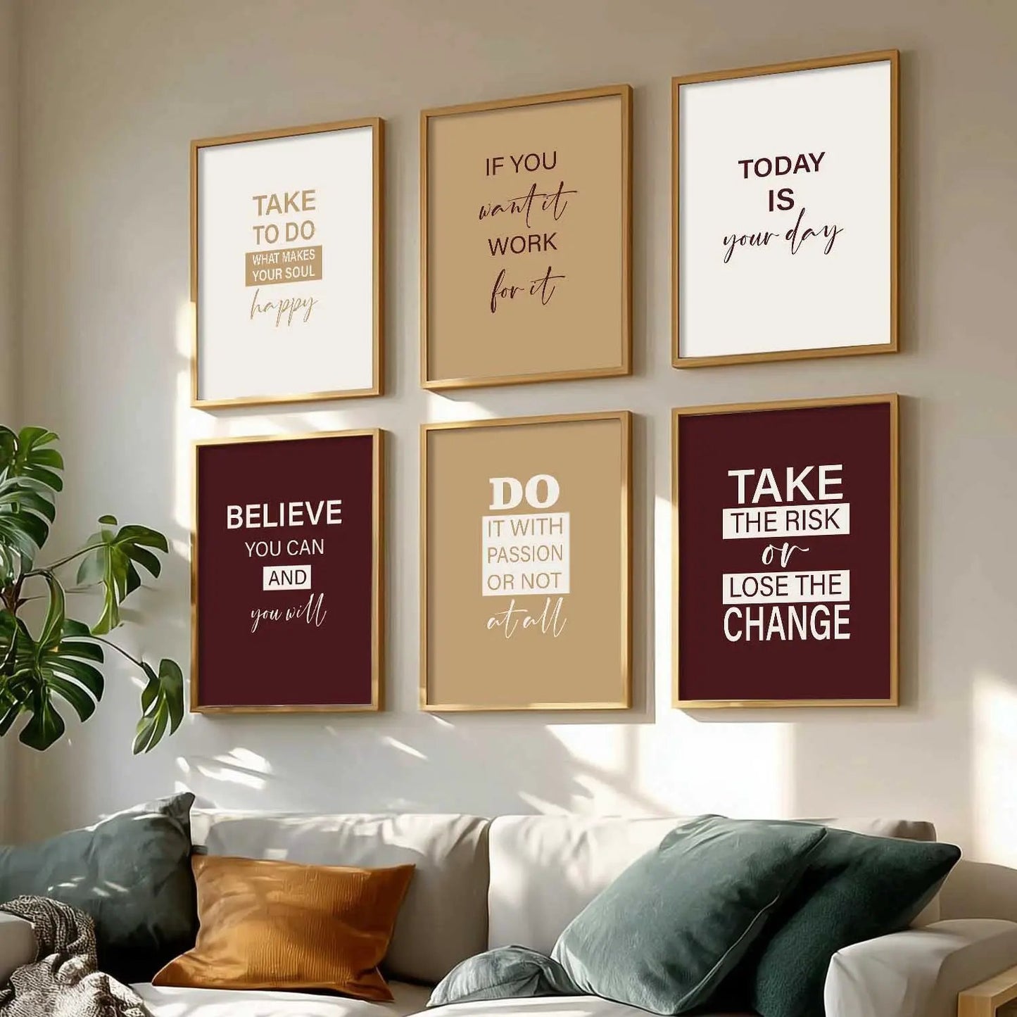 Motivational  Wall Art Paintings with Frame for Wall Decor