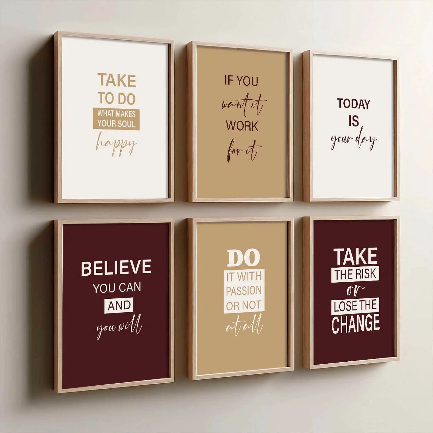 Motivational  Wall Art Paintings with Frame for Wall Decor