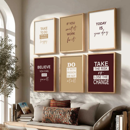 Motivational  Wall Art Paintings with Frame for Wall Decor