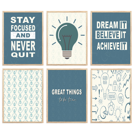 Motivational  Wall Art Paintings with Frame for Wall Decor