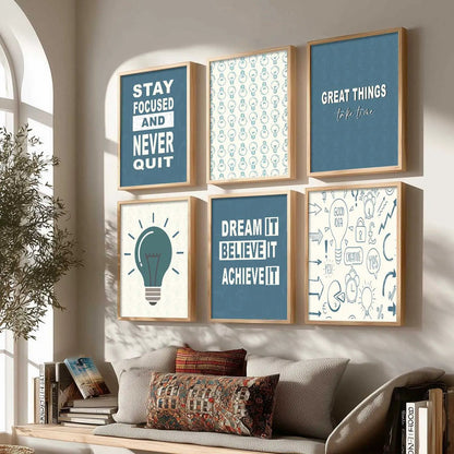 Motivational  Wall Art Paintings with Frame for Wall Decor