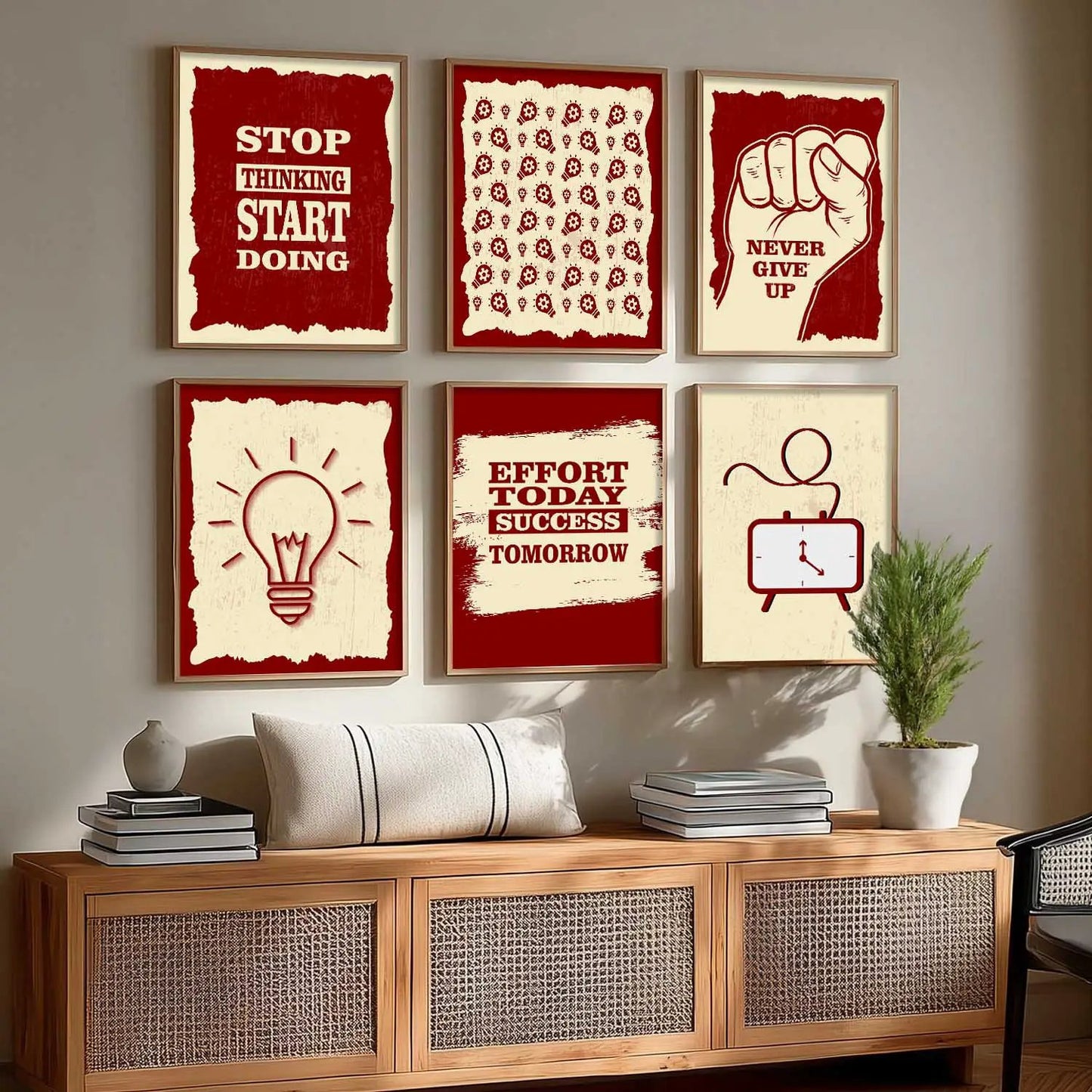 Motivational  Wall  Art Paintings with Frame for Wall Decor