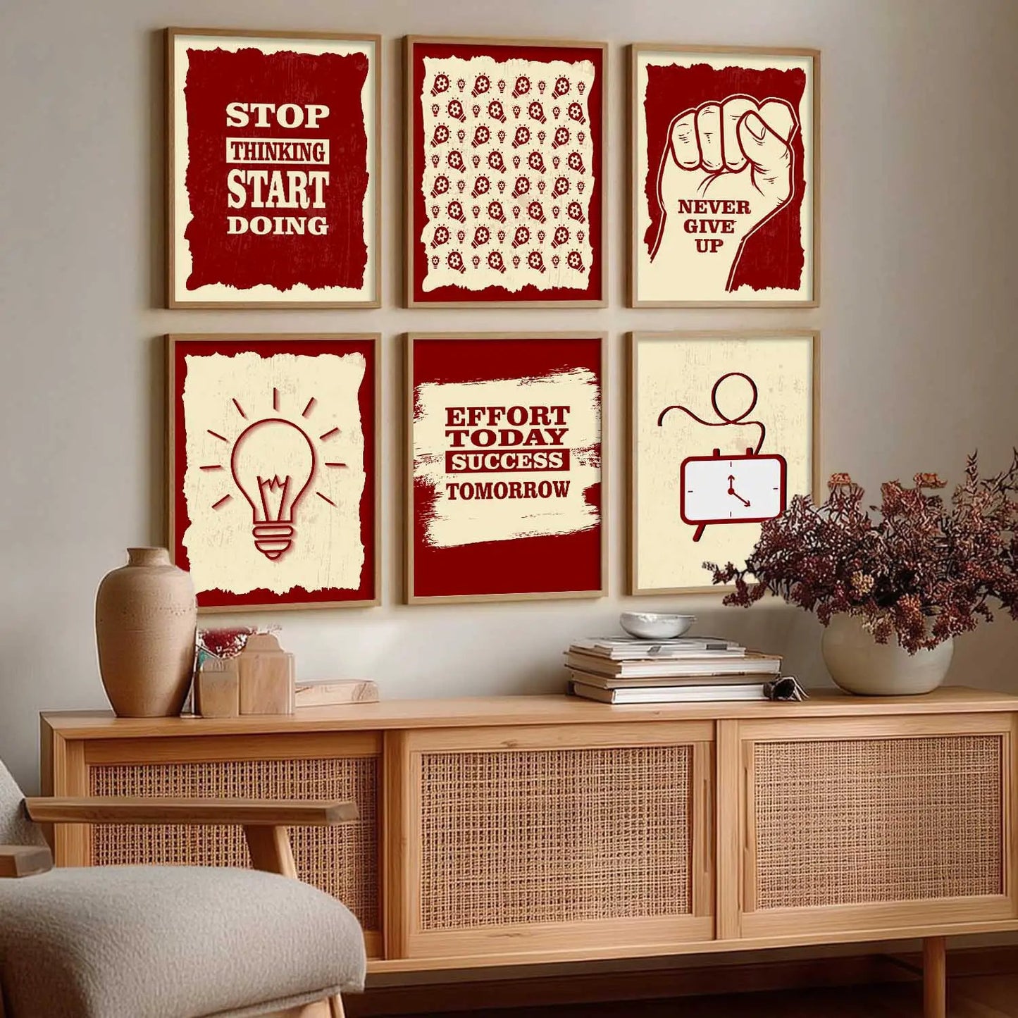 Motivational  Wall  Art Paintings with Frame for Wall Decor