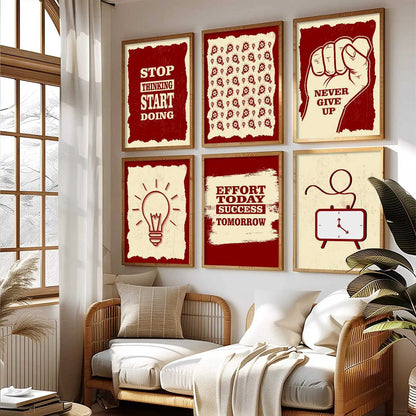 Motivational  Wall  Art Paintings with Frame for Wall Decor