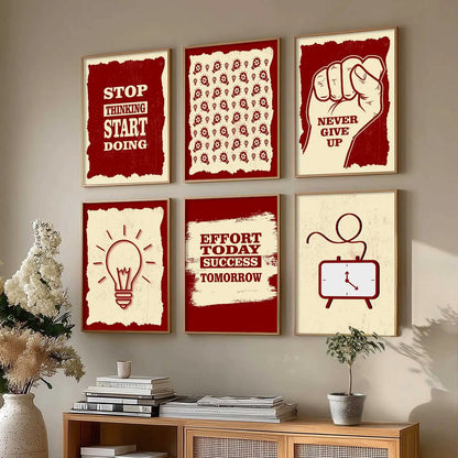 Motivational  Wall  Art Paintings with Frame for Wall Decor