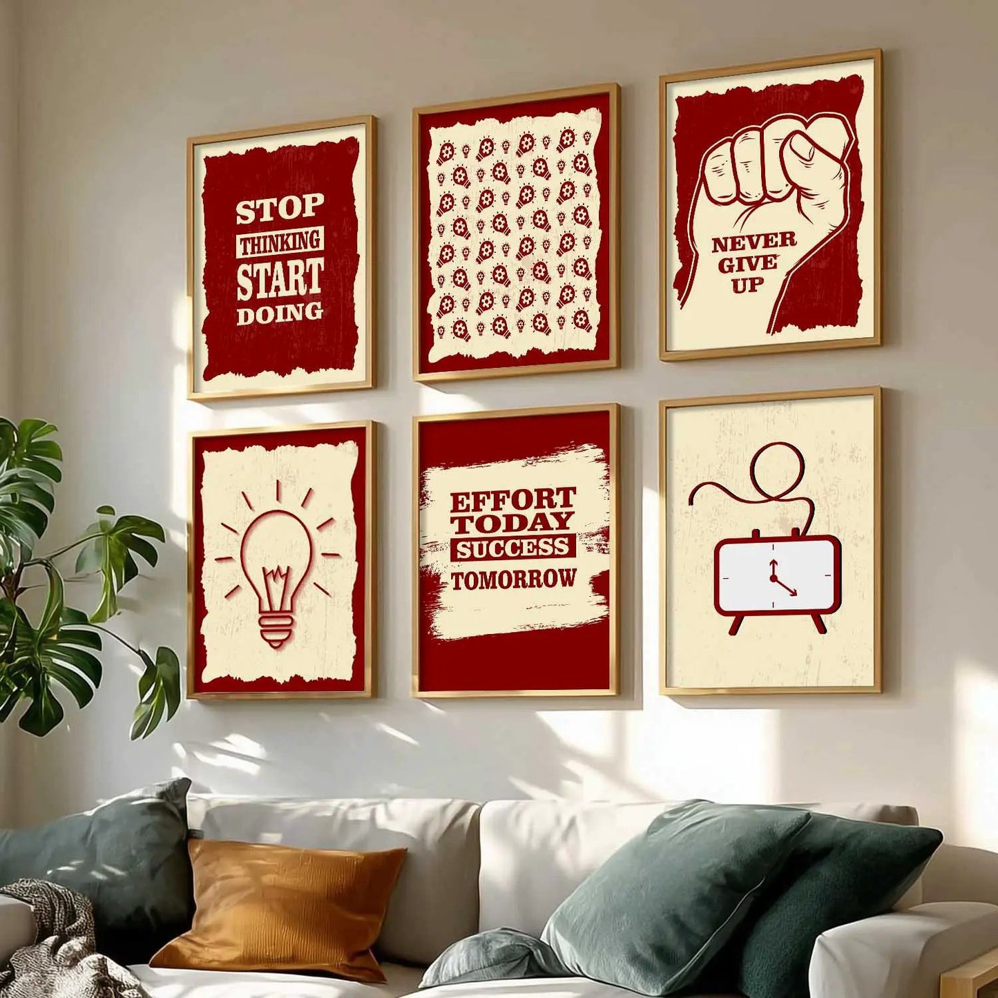 Motivational  Wall  Art Paintings with Frame for Wall Decor