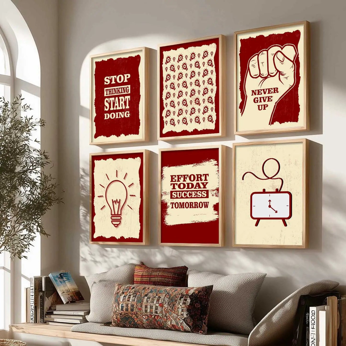 Motivational  Wall  Art Paintings with Frame for Wall Decor