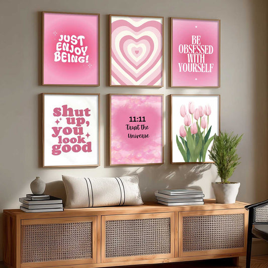 Daily Affirmation Postive Quotes Wall Art Paintings with Frame for Living Room Bedroom