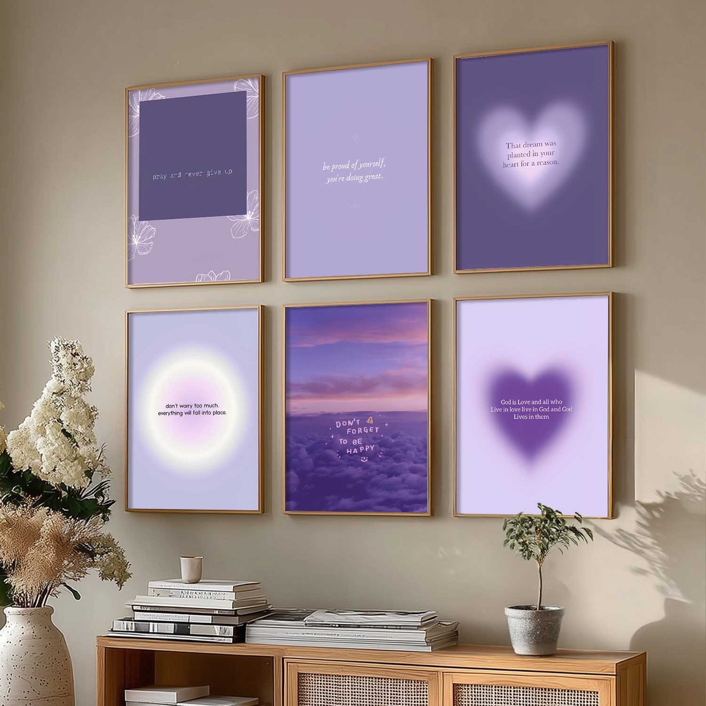 Motivational Quotes Wall Art Paintings with Frame for Living Room Bedroom