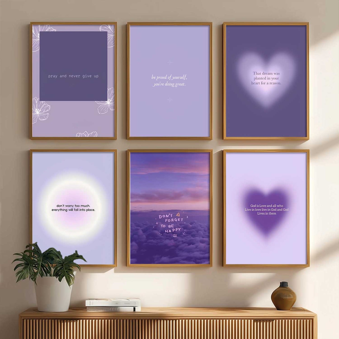 Motivational Quotes Wall Art Paintings with Frame for Living Room Bedroom