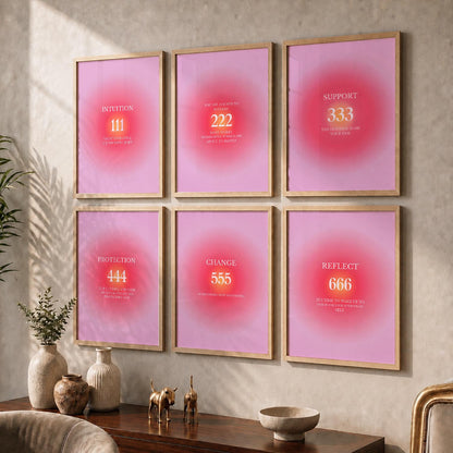 Daily Affirmations Wall Art Set of 6 Framed Prints for Office