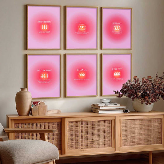 Daily Affirmations Big Aesthetic Wall Art Paintings with Frame for Living Room Bedroom