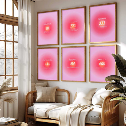 Daily Affirmations Big Aesthetic Wall Art Paintings with Frame for Living Room Bedroom