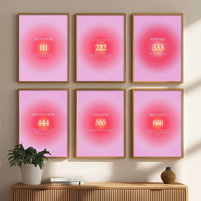 Daily Affirmations Big Aesthetic Wall Art Paintings with Frame for Living Room Bedroom