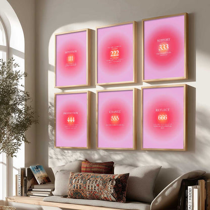 Daily Affirmations Big Aesthetic Wall Art Paintings with Frame for Living Room Bedroom