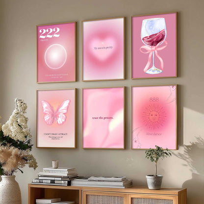 Daily Affirmation Postive Quotes Wall Art Paintings with Frame for Living Room Bedroom