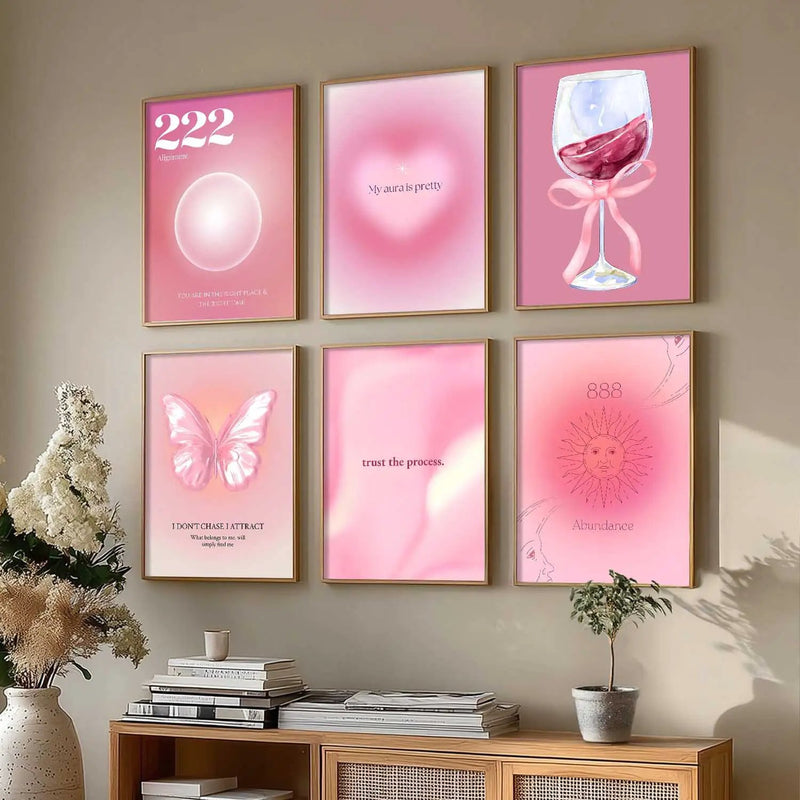 Daily Affirmation Postive Quotes Wall Art Paintings with Frame for Living Room Bedroom