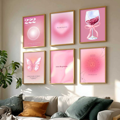 Daily Affirmation Postive Quotes Wall Art Paintings with Frame for Living Room Bedroom