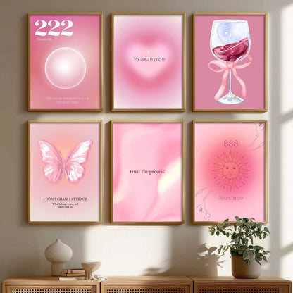 Daily Affirmation Postive Quotes Wall Art Paintings with Frame for Living Room Bedroom