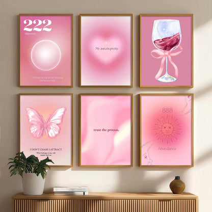 Daily Affirmation Postive Quotes Wall Art Paintings with Frame for Living Room Bedroom