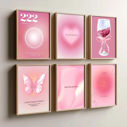 Daily Affirmation Postive Quotes Wall Art Paintings with Frame for Living Room Bedroom