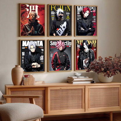 Anime Big Aesthetic Wall Art Paintings with Frame for Living Room Bedroom