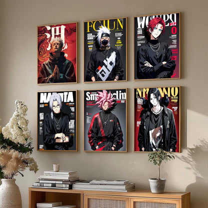 Anime Big Aesthetic Wall Art Paintings with Frame for Living Room Bedroom