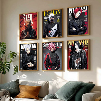 Anime Big Aesthetic Wall Art Paintings with Frame for Living Room Bedroom