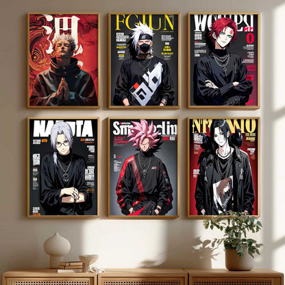 Anime Big Aesthetic Wall Art Paintings with Frame for Living Room Bedroom