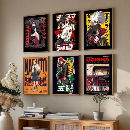 Japanese Anime Characters Big Aesthetic Wall Art Paintings with Frame for Living Room Bedroom