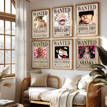 Japanese Anime Characters  Aesthetic Wall Art Paintings with Frame for Living Room Bedroom