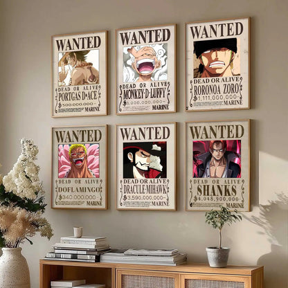 Japanese Anime Characters  Aesthetic Wall Art Paintings with Frame for Living Room Bedroom