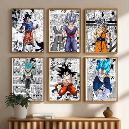 Japanese Anime Characters  Aesthetic Wall Art Paintings with Frame for Living Room Bedroom
