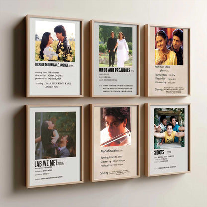 Bollywood Old Hindi Movies Wall Art Paintings with Frame for Living Room Bedroom