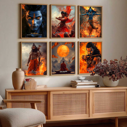 Lord Shiva Hamirji Gohil Parashurama Wall Art Paintings with Frame for Living Room Bedroom