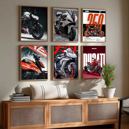 Ducati Street Fighter BMW S1000RR Bikes Wall Art Paintings with Frame for Living Room Bedroom