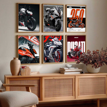 Ducati Street Fighter BMW S1000RR Bikes Wall Art Paintings with Frame for Living Room Bedroom