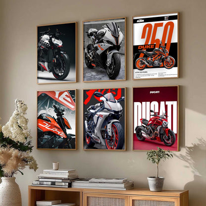 Ducati Street Fighter BMW S1000RR Bikes Wall Art Paintings with Frame for Living Room Bedroom