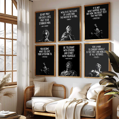 Motivational Philosophy Quotes Wall Art Paintings with Frame for Living Room Bedroom
