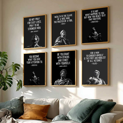 Motivational Philosophy Quotes Wall Art Paintings with Frame for Living Room Bedroom
