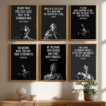 Motivational Philosophy Quotes Wall Art Paintings with Frame for Living Room Bedroom
