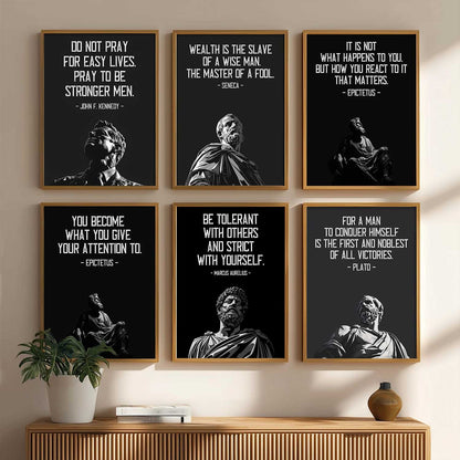 Motivational Philosophy Quotes Wall Art Paintings with Frame for Living Room Bedroom