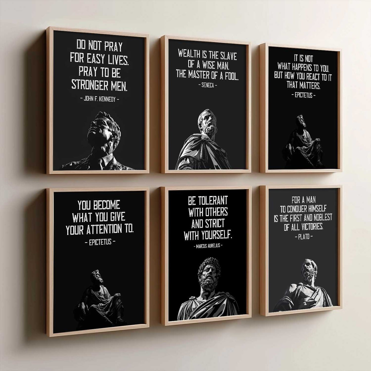 Motivational Philosophy Quotes Wall Art Paintings with Frame for Living Room Bedroom