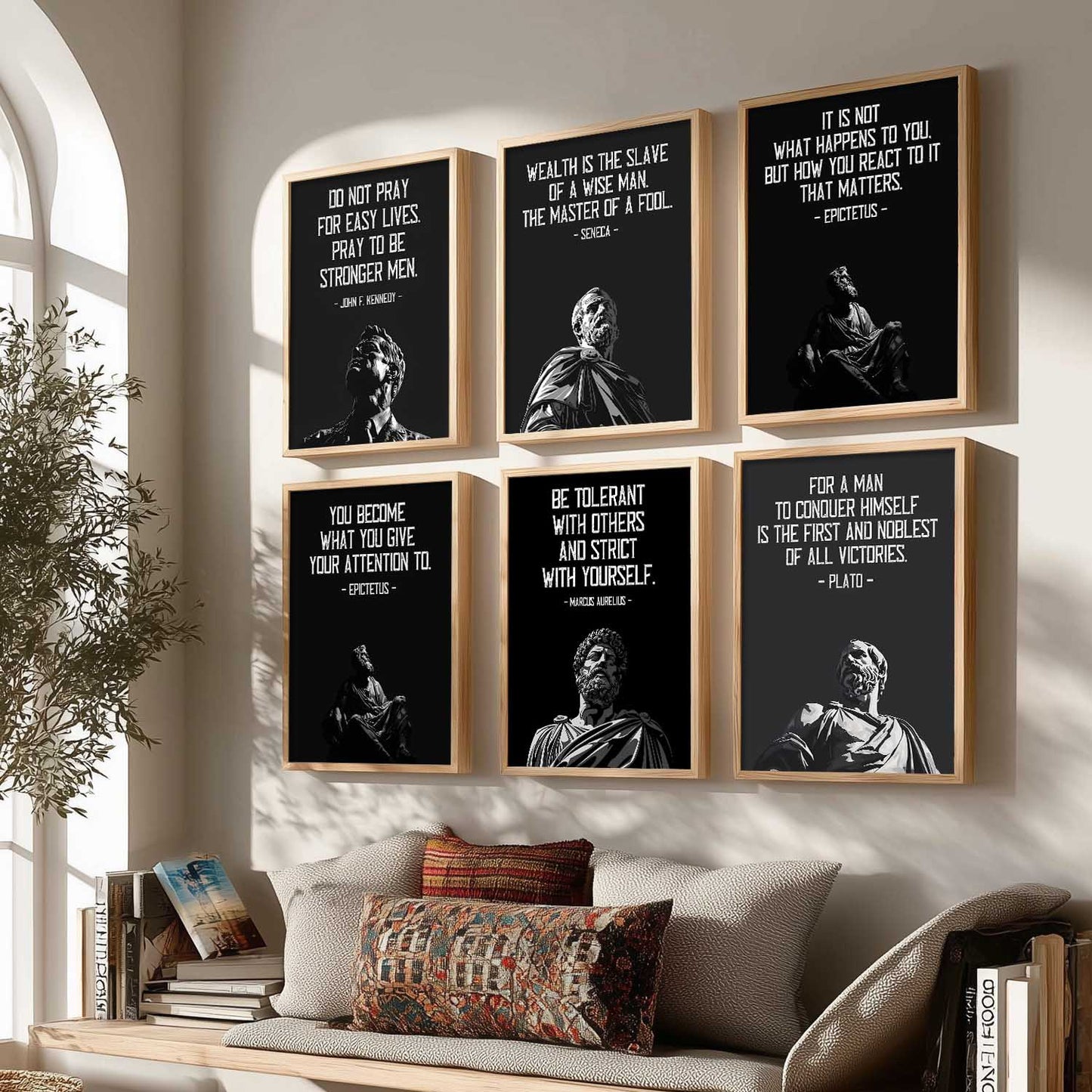 Motivational Philosophy Quotes Wall Art Paintings with Frame for Living Room Bedroom