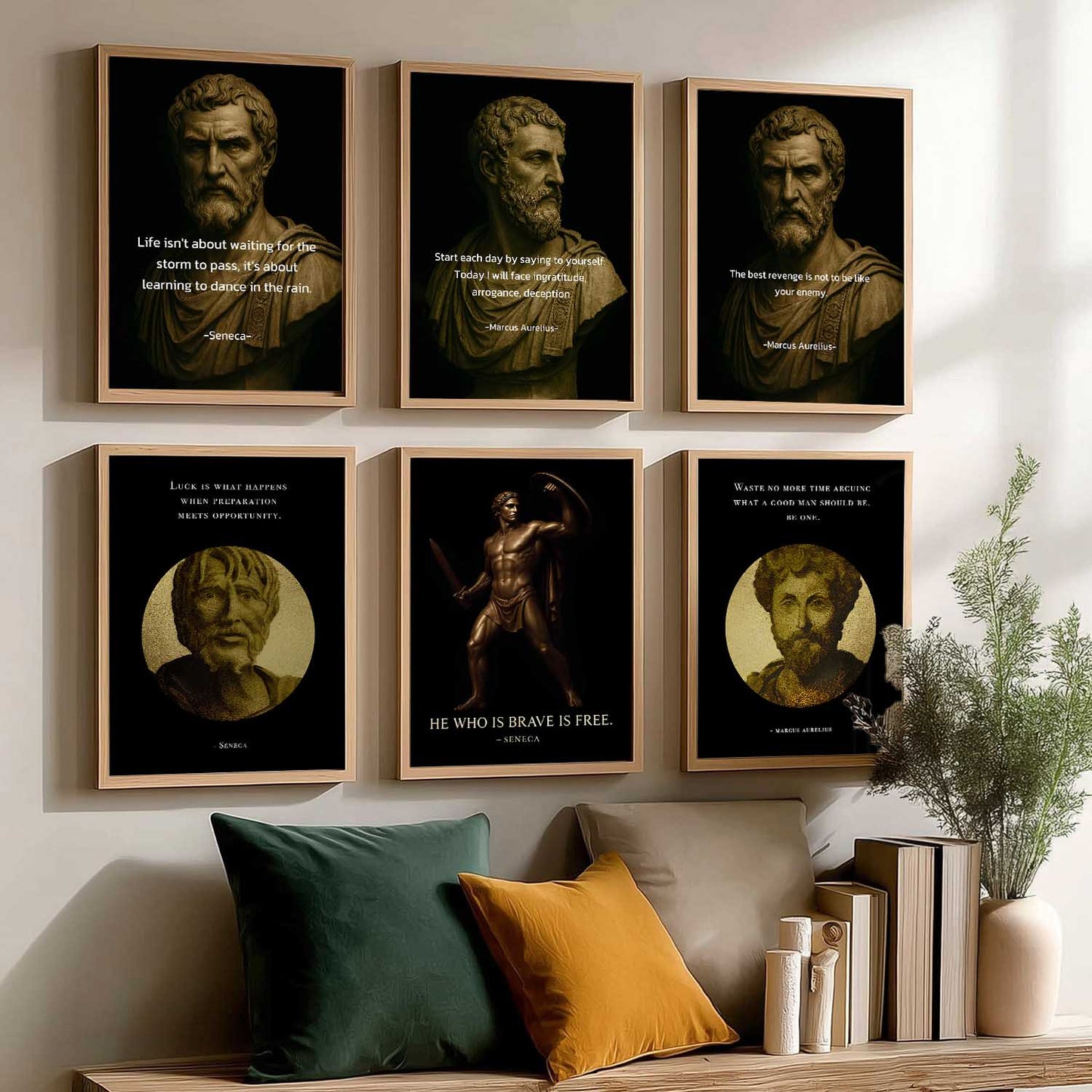 Motivational Quotes Wall Art Paintings with Frame for Living Room Bedroom